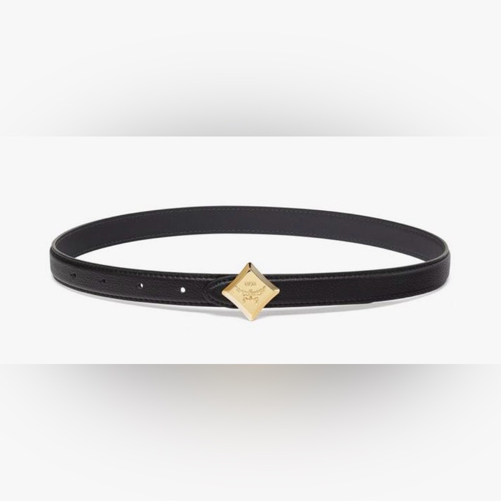 2000.  MCM Diamond Buckle Reversible Monogram Belt small